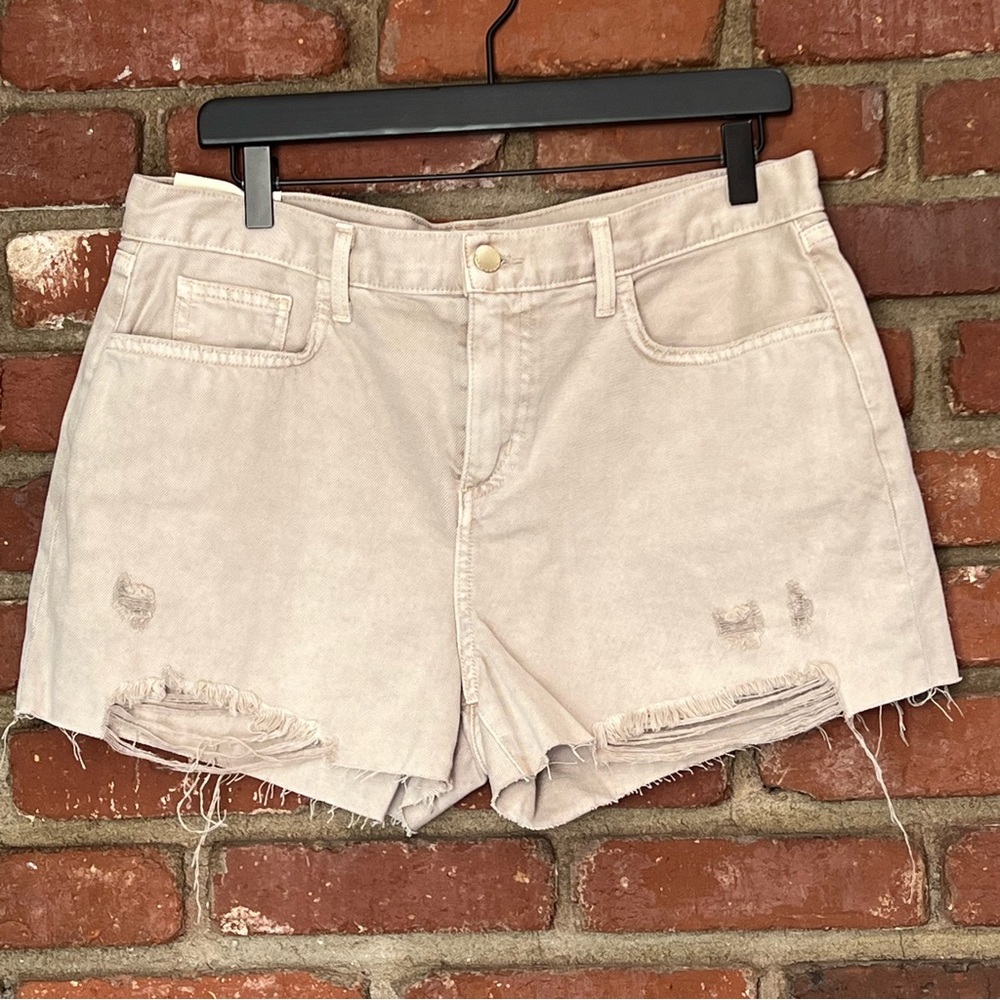 L’AGENCE NWT Women’s Audrey Mid-Rise‎ Shorts distressed size 31